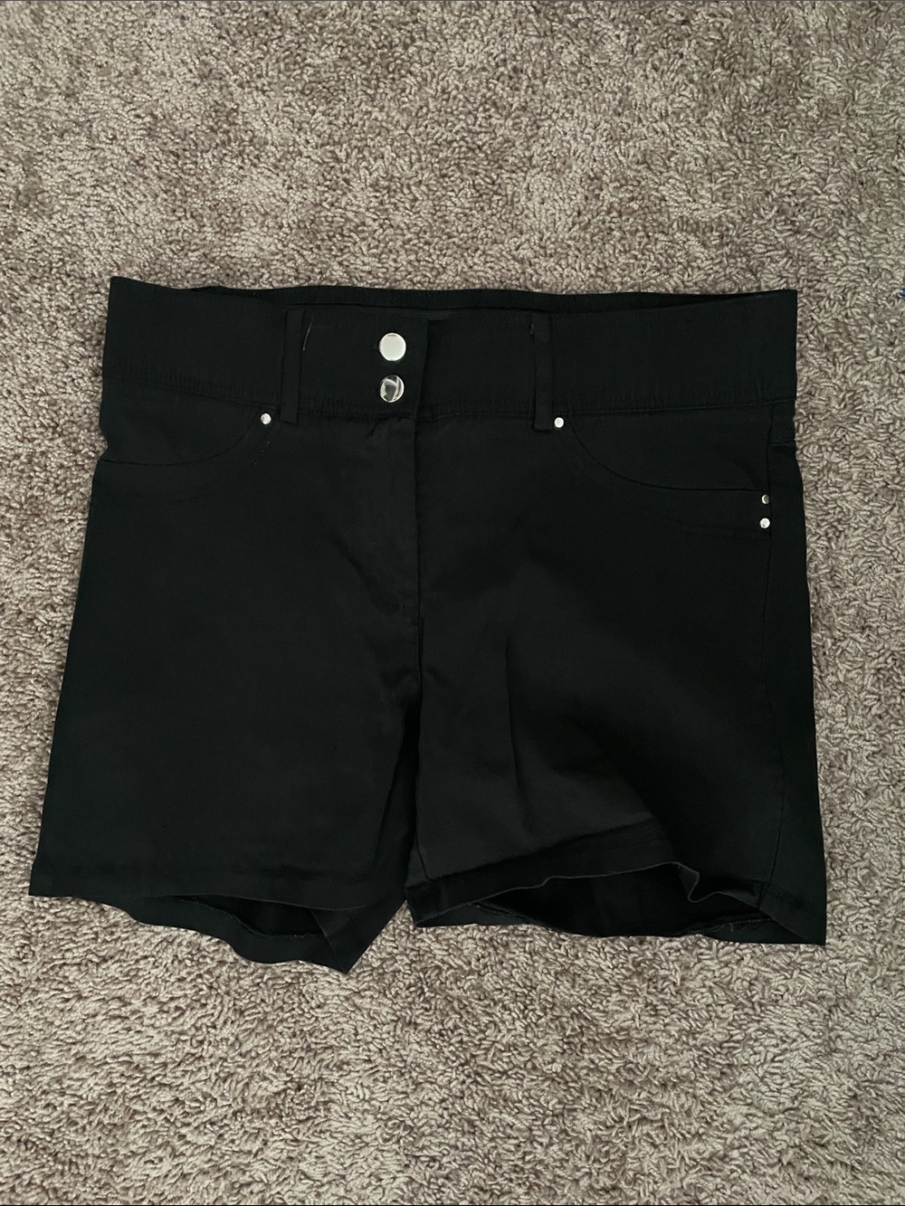 89th & Madison Black High-Waist Stretch Shorts